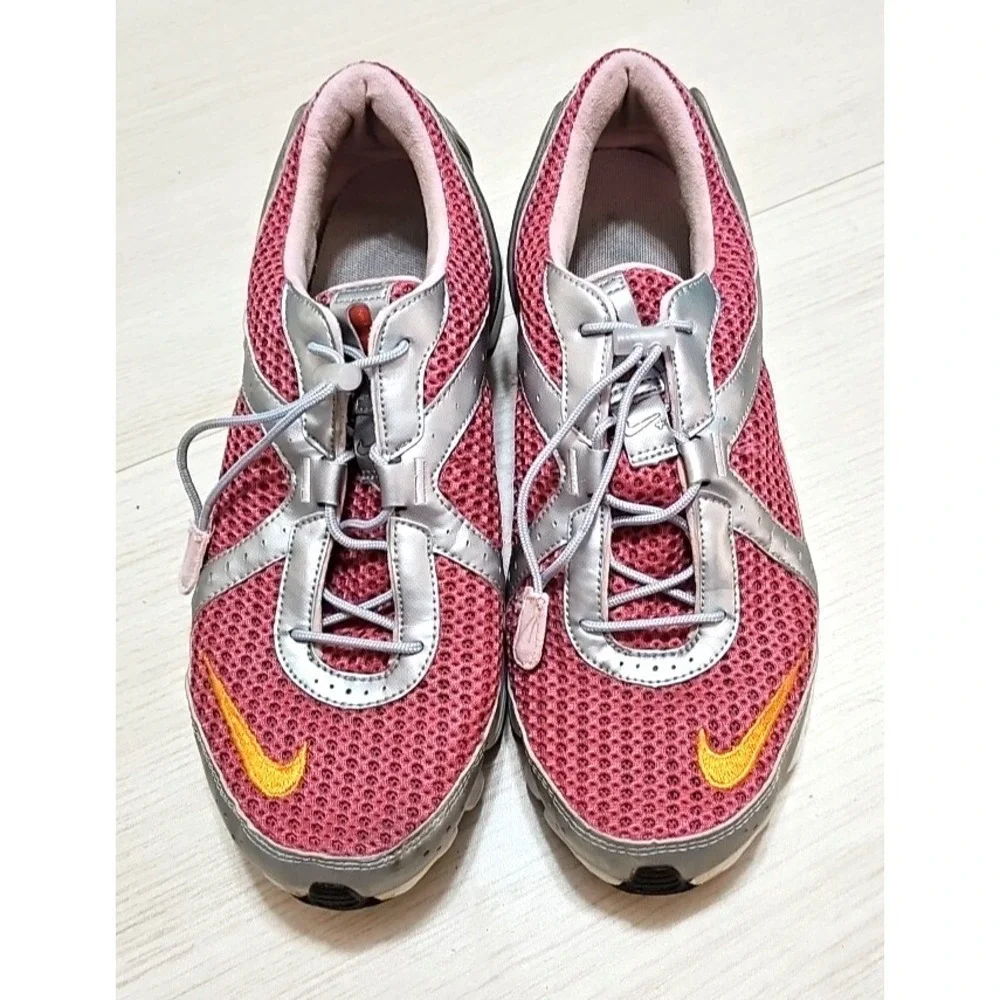 Nike‎ Zoom Air Pink Running Shoes  318723-681 Lace Up Sneakers 7.5M Boating G02